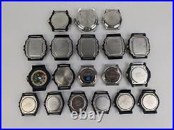 Lot Of 19 Vtg Casio Analog Diver Style Sport Watches AS-IS PARTS REPAIR READ