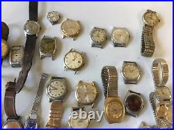 Lot Vintage Watches Hand Wind Ladies & MENS Spares Repair Parts Lot Large Amount