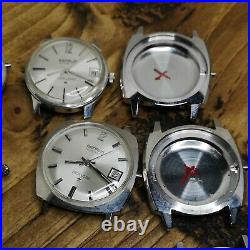 Lot of 12 NOS Benrus Steel Watch Cases, Some with Dials & Hands Parts (AW19)