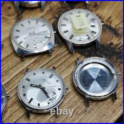 Lot of 12 NOS Benrus Steel Watch Cases, Some with Dials & Hands Parts (AW20)