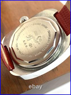 Lucerne Men's Watch Vintage Diver Swiss Hand Winding Coke Bezel FOR REPAIR PARTS