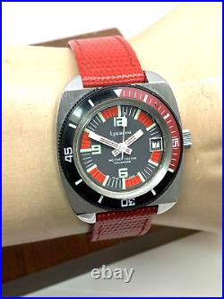 Lucerne Men's Watch Vintage Diver Swiss Hand Winding Coke Bezel FOR REPAIR PARTS