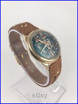 M7 Gold Filled Accutron Spaceview Red Second Hand Parts or Repair