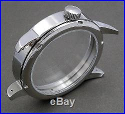 Marine Watch Kit Eta 6498-1 St. Steel Case + Black Dial + Hands Set + Swiss New