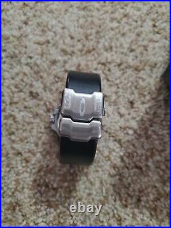 MEN'S OAKLEY CRANKCASE WATCH 3 Hand Red Face Rare Watch Parts or Repair