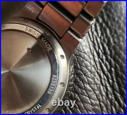 MOVADO SERIES 800 STAINLESS Quartz Diver Watch Parts Needs Repair. Crown and Dot