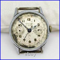 Marton Chronograph Cal. G 148 Manual Winding Military Watch For Parts