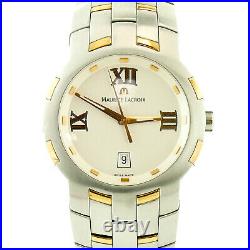 Maurice Lacroix 69862 Milestone White Dial Steel/gold 18k 750 Watch Parts/repair