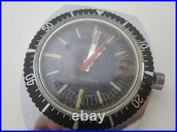 Men's Vintage Zuma Stainless Divers Watch For Parts Repair Does Not Run Parts