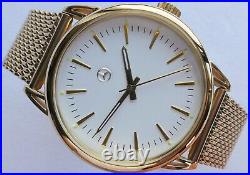 Mercedes Benz Classic Art Deco Bauhaus Car Accessory 18k Gold Plated Swiss Watch