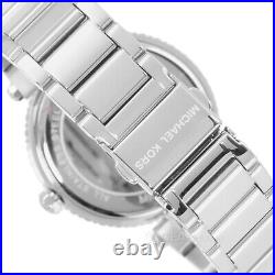 Michael Kors Womens Parker Glitz Watch, White MOP Dial Crystals Stainless Steel