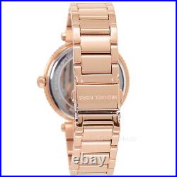 Michael Kors Womens Parker Lux Glitz Watch, MOP Dial, Crystals, Rose Gold Band