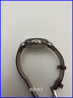 Michele CSX Diamond Chronograph Brown Strap Ladies Watch 71-3900 Parts Or Repair