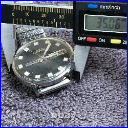 Mido Men 5009 Black Dial Date 35mm Quartz Analog Watch PARTS AND REPAIR ONLY