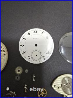 Movement Analog Manual Men Movado18K Pocket Watch Dial Parts Etc. Junk Handling