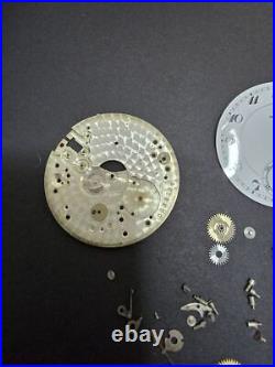 Movement Analog Manual Men Movado18K Pocket Watch Dial Parts Etc. Junk Handling