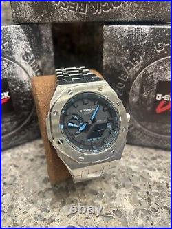 NEW Casioak Mod Watch G-Shock-S2100, Silver-Original Case And Parts Included