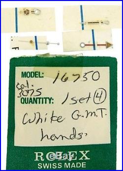 NOS Vintage 16750 Rolex White Gmt Master Watch Hands Part 3075 caliber