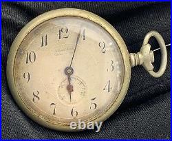 National Watch hand manual vintage 42,5 mm NO Funciona for parts pocket watch