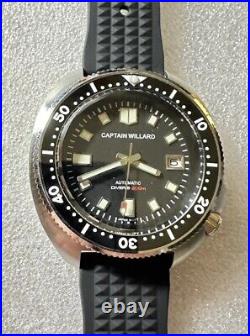 New Very Nice Turtle Style Captain Willard Dive Watch All New Parts NH 35 Auto