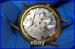 No operation guarantee Vintage 1960 Parts Seiko Gold Feather Hand-Wound 25 Jewel