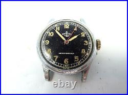 Normandie Vintage Black Dial 7 Jewel Watch For Restoration Or Parts