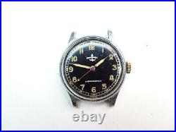 Normandie Vintage Black Dial 7 Jewel Watch For Restoration Or Parts