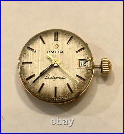 OMEGA Ladymatic Caliber 683 Watch Movement Dial Hands Parts RUNS Running Works