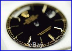 ORIGINAL ROLEX 18038 18238 DAYDATE GOLD MARK BLACK DIAL With HANDS MINT CONDITION