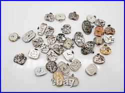OVER 30 Vintage Manual Wind WATCH MOVEMENTS 80% RUN for PARTS or TO RESTORE