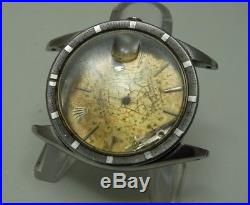 Old Rolex 1500 Case Tropical Dial And Hands Fit Cal 1560- Sold As Is