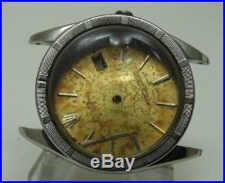 Old Rolex 1500 Case Tropical Dial And Hands Fit Cal 1560- Sold As Is