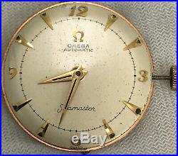 Omega 500 Auto Seamaster 17 Jewels movement, Dial, Hands, Crown for parts/repair