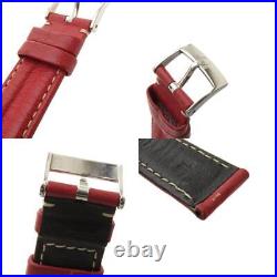 Omega Belt Parts Width 18Mm With Buckle Watch /Leather Unisex Second Hand