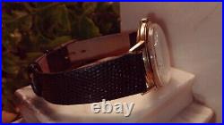 Omega Gueblin 18kt Gold Men's Watch & Leather Reptile Watch Band Repair or Parts