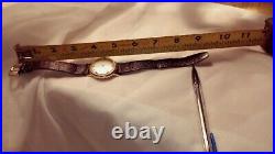 Omega Gueblin 18kt Gold Men's Watch & Leather Reptile Watch Band Repair or Parts