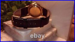 Omega Gueblin 18kt Gold Men's Watch & Leather Reptile Watch Band Repair or Parts