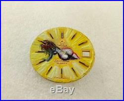 Omega Seamaster Quartz Cal. 1310 31mm Hand Painting Nude Virgo Watch Yellow Dial