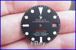 Original 1969 70 Rolex 1680 RED Submariner Meters First Dial Matching Hand Set