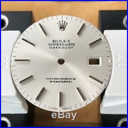 Original Rolex DateJust OysterQuartz Sun-brushed Silver Dial WithGod Marks +Hands