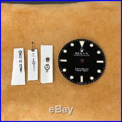 Original Rolex Submariner Oyster Perpetual No Date 5513 Black Dial + Hands Set