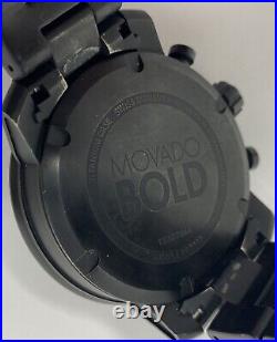 PARTS OR REPAIR MOVADO 3600190 Bold Chronograph Black Dial Titanium Men's Watch