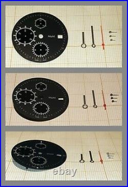 PartsCase, Dial, Hands, solid Bracelet. For 7750 Automatic Chronograph mov. Swiss