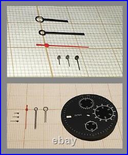 PartsCase, Dial, Hands, solid Bracelet. For 7750 Automatic Chronograph mov. Swiss