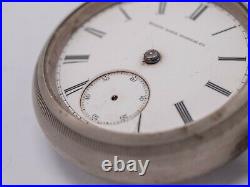 Parts AS-IS 1881 Elgin 18s Grade 10 11j Lever Set Pocket Watch Locomotive Train