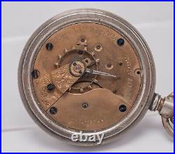 Parts AS-IS 1881 Elgin 18s Grade 10 11j Lever Set Pocket Watch Locomotive Train