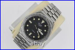 Parts Repair Pre Tag Heuer 980.004 Black 1000 Diver SS Watch Mens Silver Jubilee