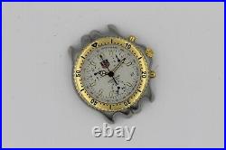 Parts Repair Tag Heuer Mens Watch SEL CG1120 Link Gold White Chronograph
