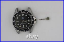 Parts Tag Heuer Mens 1000 Series Watch 980.013 Black Professional Silver 980.004