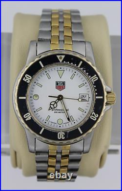 Parts Tag Heuer WD1222. BB0611 Mens Watch White Gold 1500 Professional Black